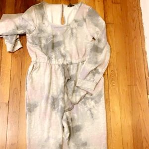 Francesca’s muted tie dye jumpsuit, size XL.